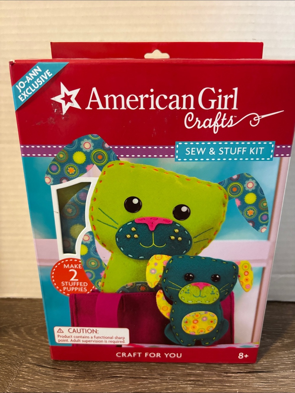 American Girl Sew & Stuff Kit - Bright Green & Teal Puppy Plushes
